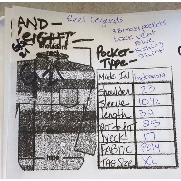 Reel Legends Sports Fishing Vent XL Shirt - Picture 8 of 8